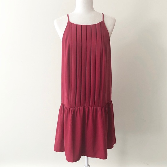 LOFT Dresses Loft Outlet Pleated Flounce Hem Shift Dress Nwt Poshmark
